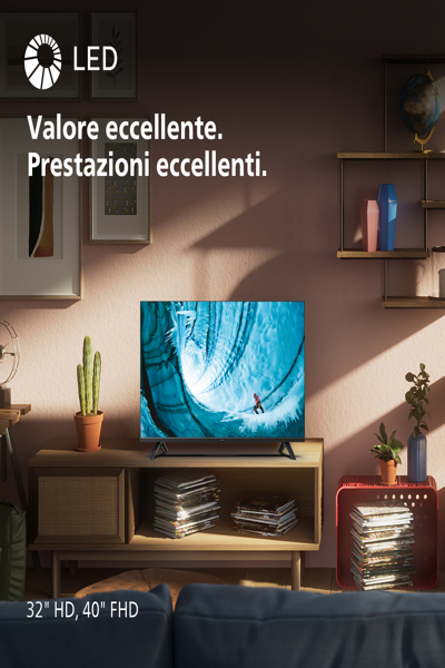 Philips 40PFS6009/12, 101.6 cm (40"), 1920 x 1080 pixels, LED, Smart TV, Wi-Fi, Black - 40PFS6009/12