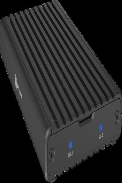 ICY BOX ICY IB-2817M-C32 - Externes 2x M.2 NVMe SSD GehÃƒÂ¤use mit USB 3.2 - Case - USB 3.0 - IB-2817M-C32