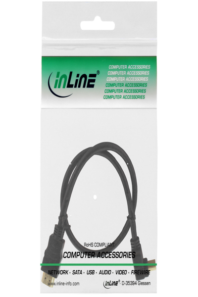 InLine High Speed HDMI Cable with Ethernet - angled - 5m - 17005V