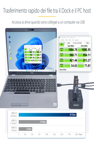 StarTech.com 1:1 fristående M.2 NVMe-hårddiskduplikator och dockningsstation - M2-HDD-DUPLICATOR-N1