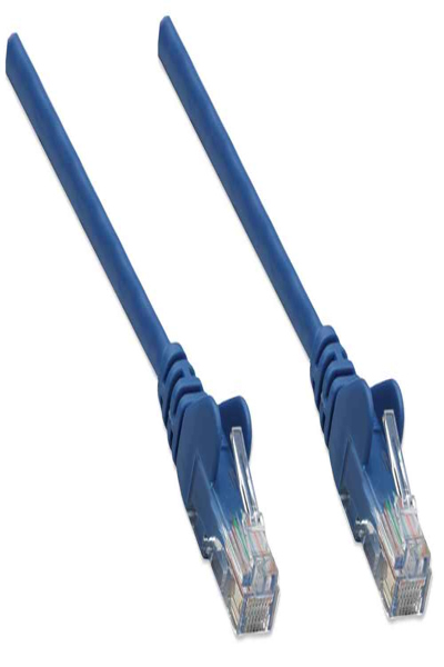 Intellinet Network Patch Cable - Cat6 - 3m - Blue - CCA - U/UTP - PVC - RJ45 - Gold Plated Contacts - Snagless - Booted - Lifetime Warranty - Polybag - 3 m - Cat6 - U/UTP (UTP) - RJ-45 - RJ-45 - Blue - 342605