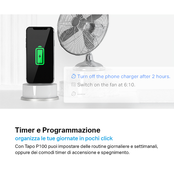 TP-LINK Tapo P100 V1 - Smart kontakt - Trådlös - TAPO P100(2-PACK)