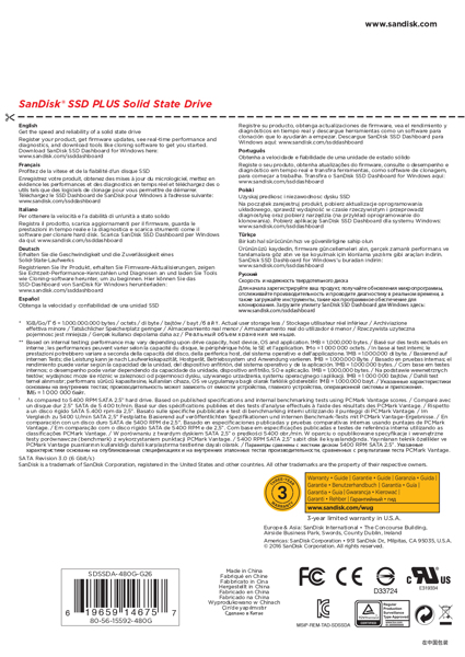 SanDisk SSD PLUS 480GB intern SSD - SDSSDA-480G-G26