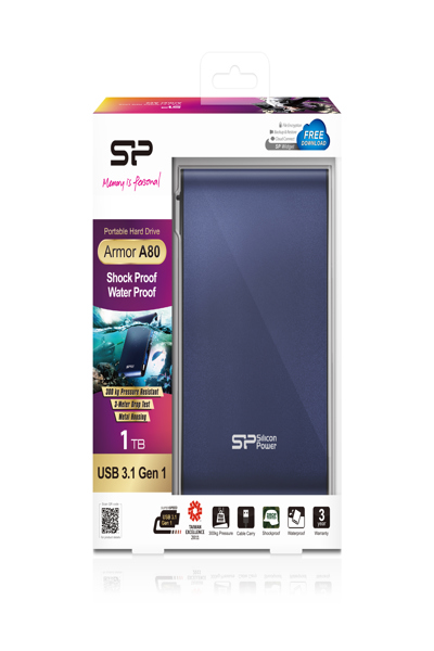 Silicon Power Armor A80 - Hard drive - SP010TBPHDA80S3B