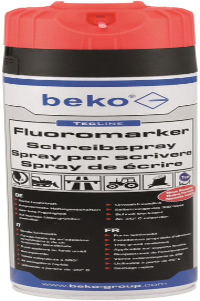 BEKO 29459500 - TecLine Fluoromarker Spray 500ml Rouge vif