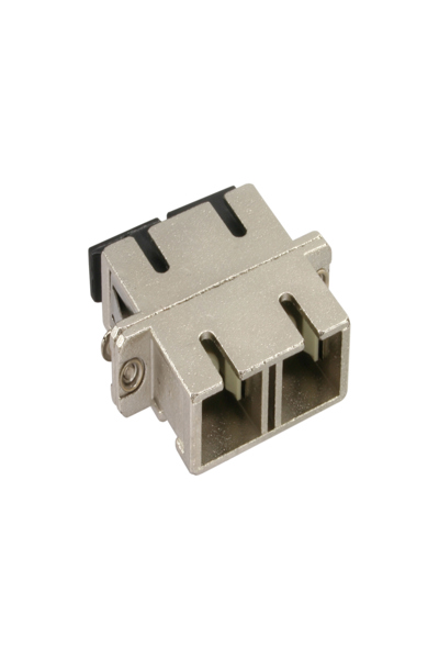 Adaptateur fibre optique métallique en ligne Duplex SC/SC MM