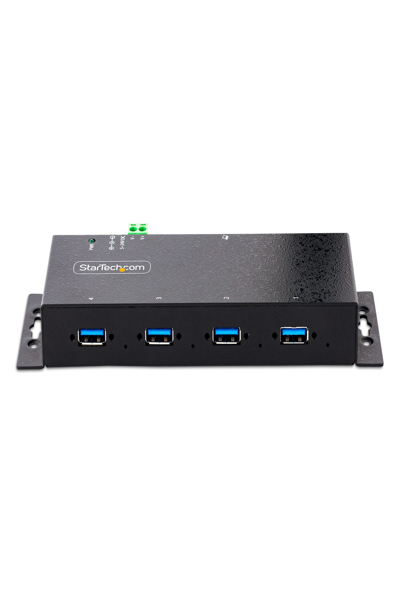 StarTech.com 4-Port Industrial USB 3.0 5Gbps Hub, Rugged USB Hub w/15kV Air/8kV Contact ESD and Surge Protection, DIN/Wall/Desk Mountable USB-A Hub, USB Expansion Hub with Locking Ports - 5G4AINDNP-USB-A-HUB