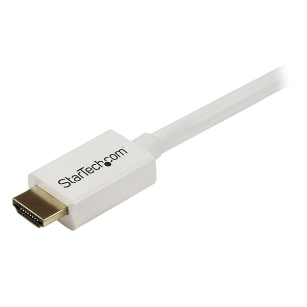 StarTech CL3 In-wall High Speed ​​HDMI Cable - Video / Audio Cable - HDMI - 30/32 AWG - HDMI, 19-pin (M) - HDMI, 19-pin (M) - 3.0m - Double Insulation - White (HD3MM3MW) - HD3MM3MW