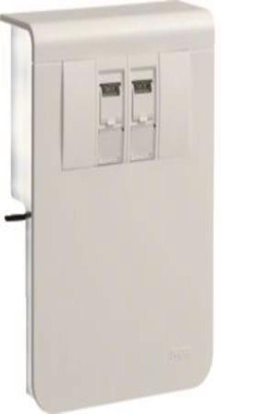 Support d'appareil Hager SL201159009016 Prise 2 voies 20x115mm blanc signalisation