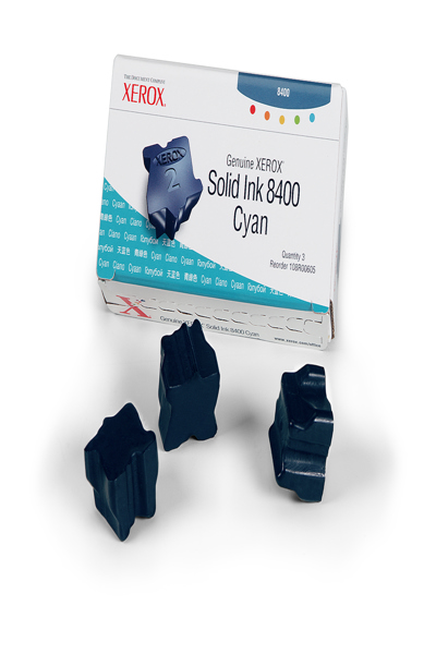 Xerox Cyan Ink (3 Per Box ) 8400 - 3 pc(s) - Cyan - 3400 pages - Cyan - Phaser 8400 - United States - 108R00605