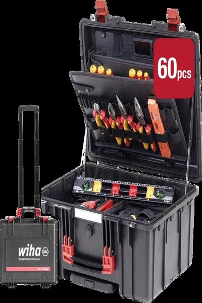 Wiha 45795 - Werkzeugsatz Werkzeugkoffer XL2 Trolley electric 60-teilig