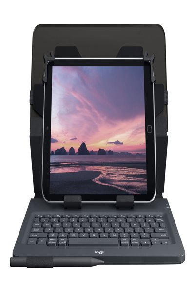 Logitech Universal Folio with integrated keyboard for 9-10" tablets - Danish - Any brand - iPad Air 2 iPad Air iPad 2 iPad 3 iPad 4 Samsung Galaxy TabÃ‚Â® A-9.7 in Samsung Galaxy Tab S-10.5... - Black - 24.6 cm (9.7") - Bluetooth - Power - 920-008340