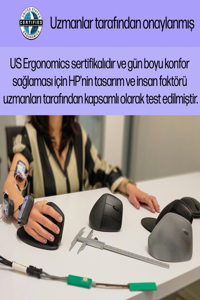 HP 920 Ergonomic Wireless Mouse: Right-hand, Vertical Design, 4000 DPI - 6H1A4AA