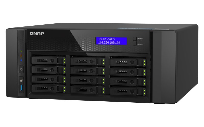 QNAP TS-h1290FX-7302P-128G 12 Bay U.2 NVMe NAS - TS-H1290FX-7302P-128G