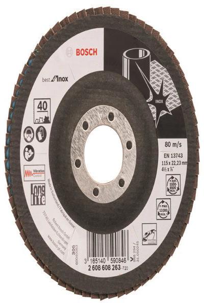 Bosch Accessories 2608608263 X581 FÃƒÂ¤cherschleifscheibe Durchmesser 115 mm