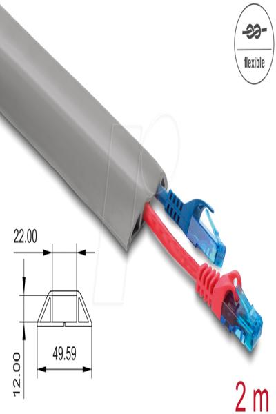 Delock Flexible PVC Cable Trunking Grey - 20767