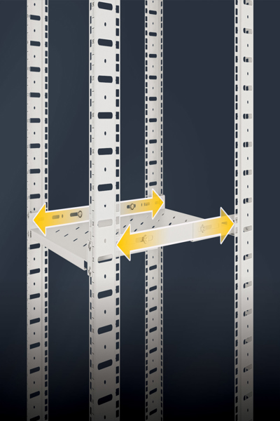 Intellinet Rack shelf - with variable rails, fixed mounting - 714136