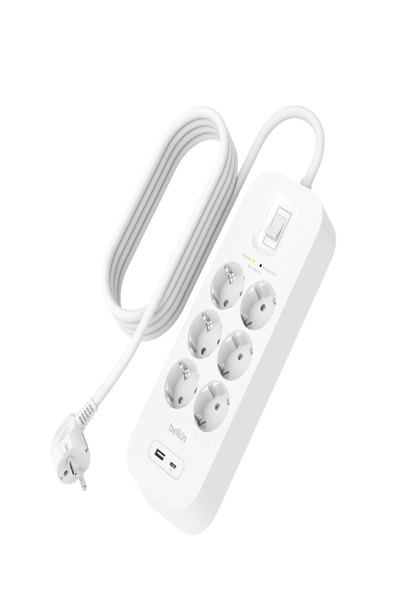 Belkin Protection contre les surtensions avec USB-C 6 prises - SRB002VF2M