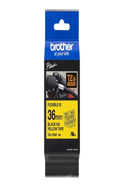Brother TZe-FX661 - Black on yellow - TZEFX661