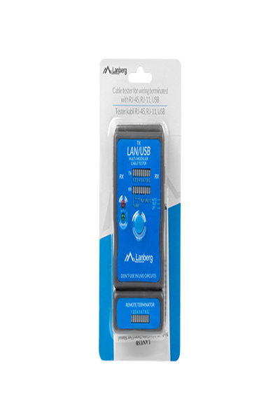 Lanberg NT-0403 Netzwerkkabel-Tester PoE-Tester Blau