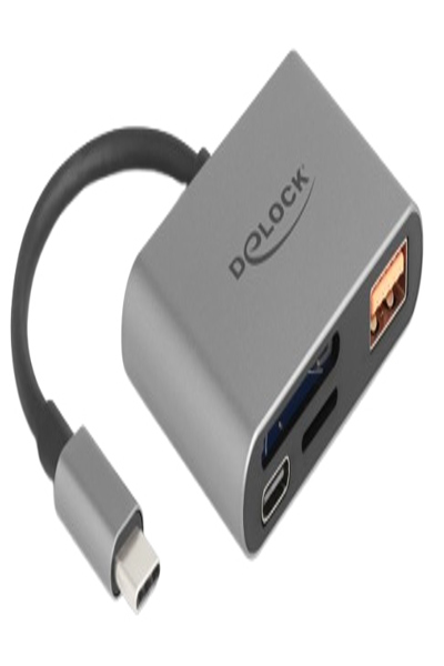Delock USB-C Card fÃƒÂ¼r SD und Micro Speicherkarten+ USB 10 Gbps - Card-Reader - Secure Digital (SD) - 91016
