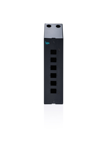 DIGITUS Fiber Optic Rail Distributor 6 Port SC DX/LC Quad Black - Cable - Network - DN-96990