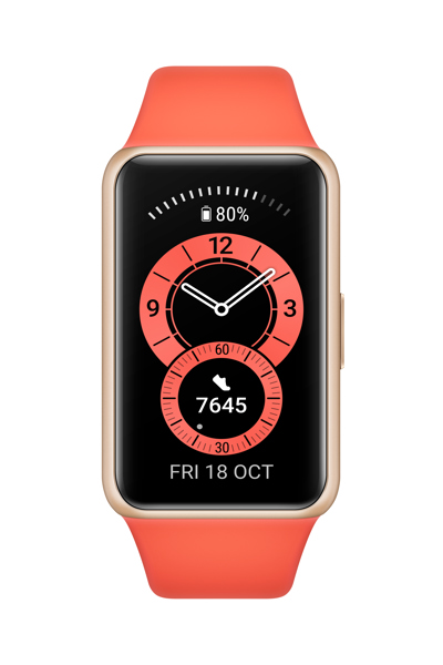 Huawei Band 6: Wristband Activity Tracker, AMOLED, Waterproof, Red - 55026636