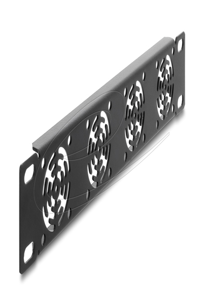 Delock 10" Rack panel for 4 fans 40 x 40 mm dark gray - 67430