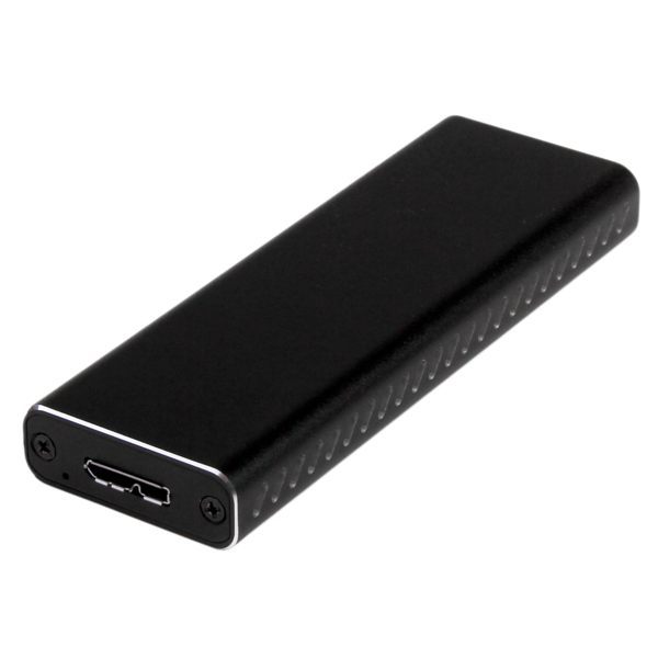 StarTech.com USB3.0 to M.2 SATA External SSD Enclosure with UASP - Speichergehäuse - M.2 (M.2) - SATA 6Gb/s - 600MBps - USB3.0 - Schwarz (SM2NGFFMBU33) - SM2NGFFMBU33