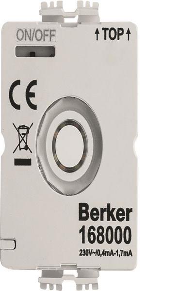 Berker 168000 Commutateur rotatif Module LED 230V avec conducteur N