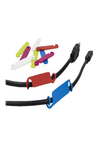 Delock Kabelmarkeringssats - vit, blå, röd, grön, rosa - 18406