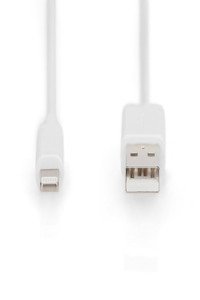 DIGITUS Lightning till USB-A data-/laddningskabel, MFI-certifierad - DB-600106-020-W