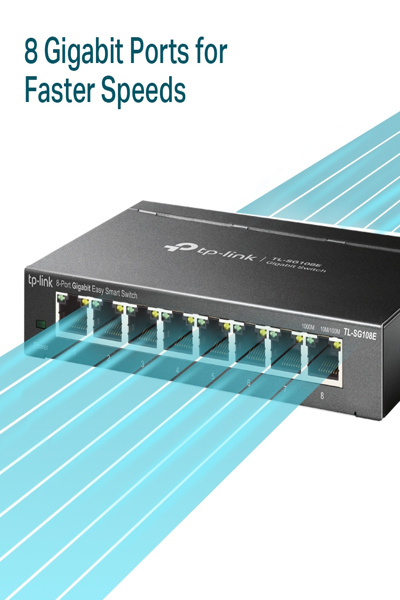 TP-LINK TL-SG108E Easy Smart 8 Gigabit Switch - TL-SG108E V5