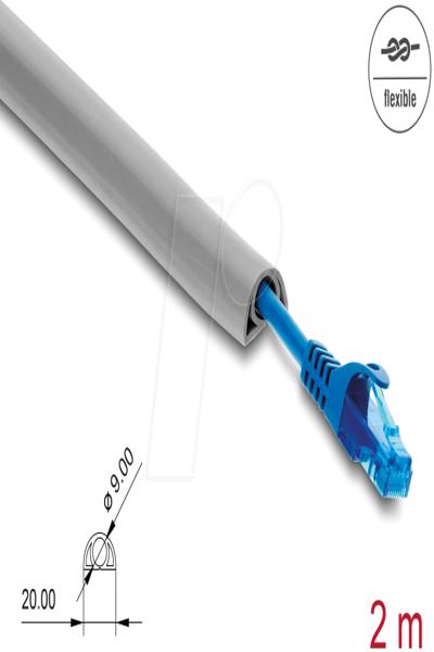 Delock Flexible PVC Cable Trunking Grey - 20765