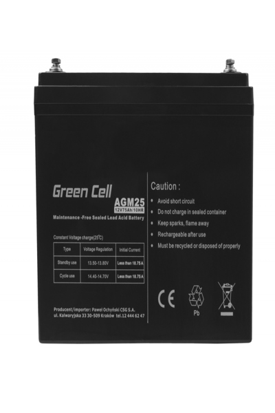 AGM25 UPS battery Sealed lead acid (VRLA) 12 V 75 Ah - AGM25