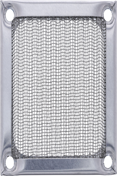 Grille de filtre en aluminium pour ventilateur InLine - 60x60mm