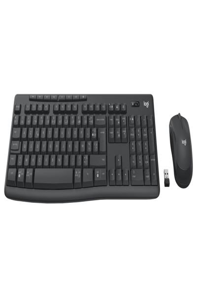Logitech MK370 Combo for Business - Wireless - RF Wireless + Bluetooth - Membrane - AZERTY - Graphite - Mouse included - 920-012066