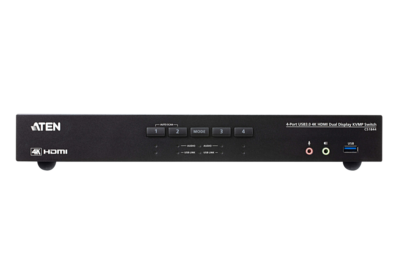 ATEN CS1844 KVMP Switch - KVM / Audio / USB Switch - CS1844