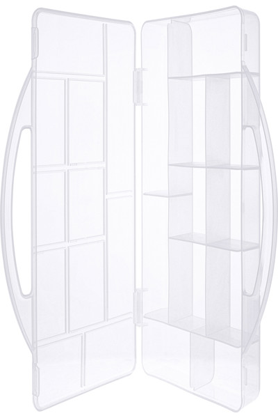 Boîte à petites pièces InLine - 11 compartiments - dimensions : 271x186x40mm - transparente