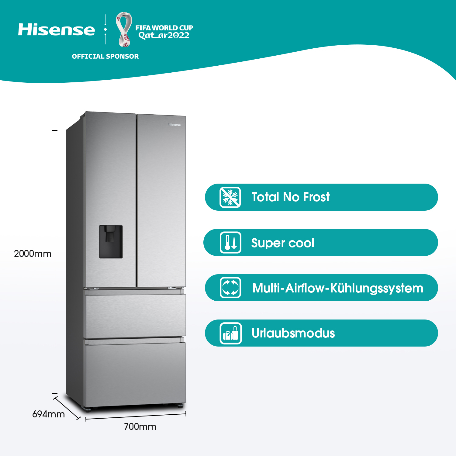 Hisense RF632N4WIE Refrigerator/Freezer