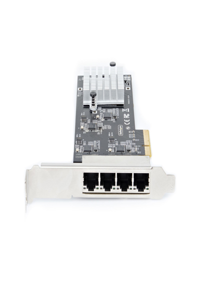 StarTech.com 4-portars 2,5 Gbps NBASE-T PCIe nätverkskort, Intel I225-V-chip, fyrportars nätverkskort för datorer, multi-gigabit nätverkskort, PCI Express-server-LAN-kort, stationärt Ethernet-gränssnittskort, PCI Express 2.0 (PR42GI-NETWORK-CARD) - PR42GI-NETWORK-CARD