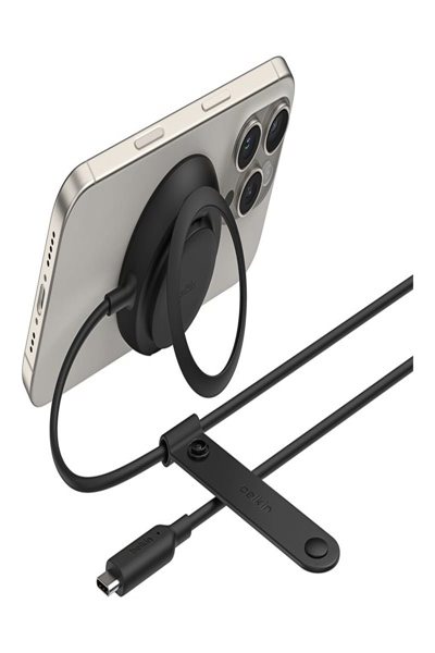 Belkin UltraCharge 25W Qi2 Pad w Kickstand White - Cable