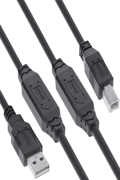 Câble actif USB 2.0 InLine - prise USB-A vers prise USB-B - 25 m