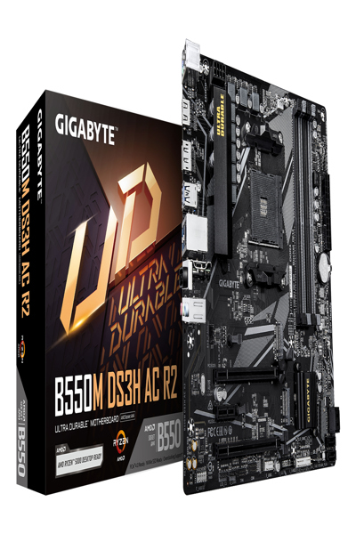 GIGABYTE B550M DS3H AC R2 B550 AM4 MATX MOTHERBOARD - B550M DS3H AC R2