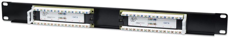 Cat6 Patch Panel - RJ-45 X 16 - Black - 1U - 519526