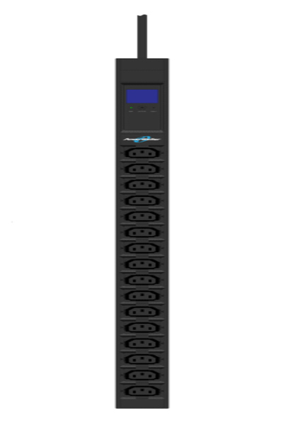 PowerWalker 10133027, avec compteur, 0U, vertical, noir, 16 prise(s) CA, coupleur C13