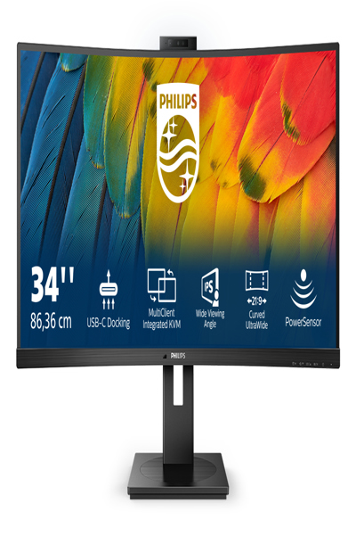 Philips 34B1U5600CH 34 UltraWide HDMI DisplayPort USB-C - Flat Screen - 86.4 cm