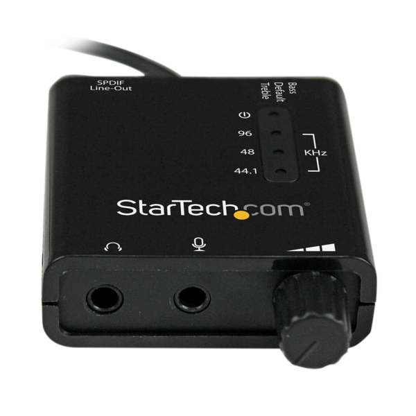 StarTech USB Stereo Audio Adapter External Sound Card with SPDIF Digital Audio - 5.1 channels - 24 bit - 91 dB - USB - ICUSBAUDIO2D