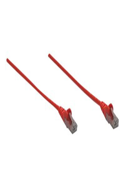 Intellinet Network Patch Cable - Cat6 - 1m - Red - CCA - U/UTP - PVC - RJ45 - Gold Plated Contacts - Snagless - Booted - Lifetime Warranty - Polybag - 1 m - Cat6 - U/UTP (UTP) - RJ-45 - RJ-45 - 342148