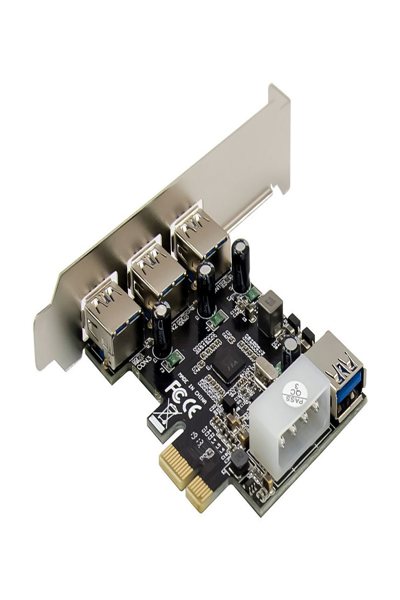 Carte PCIe InLine 4x USB 3.2 Gen.1 avec alimentation Molex